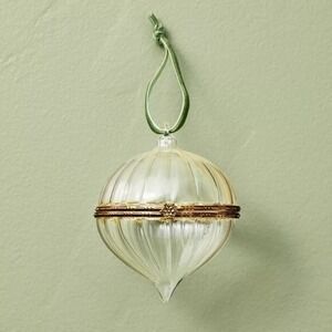 Hinged Ribbed Glass Christmas Tree Ornament - Hearth & Hand with Magnolia Target